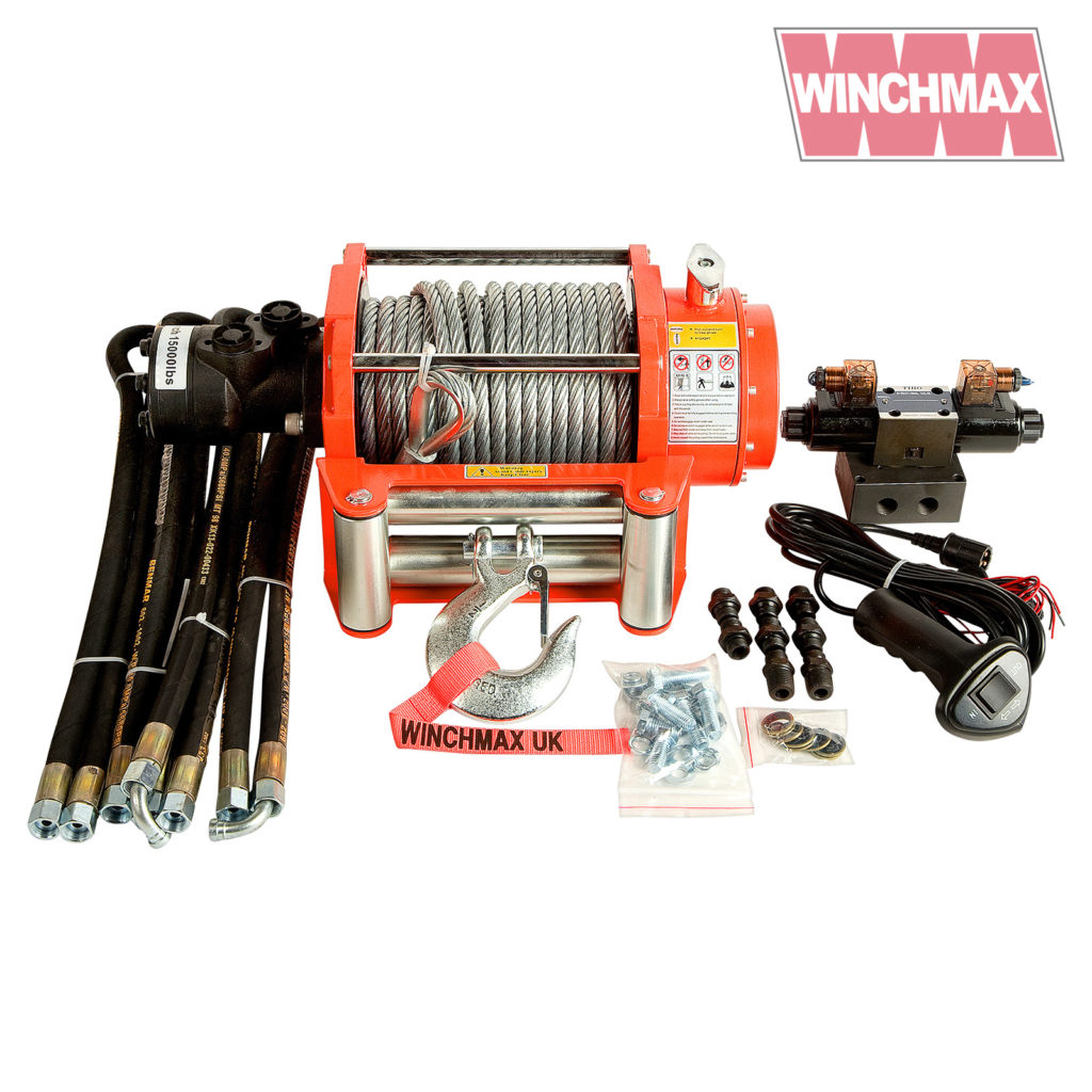Winchmax 15000lb Hydraulic Winch. Steel Rope. Control System