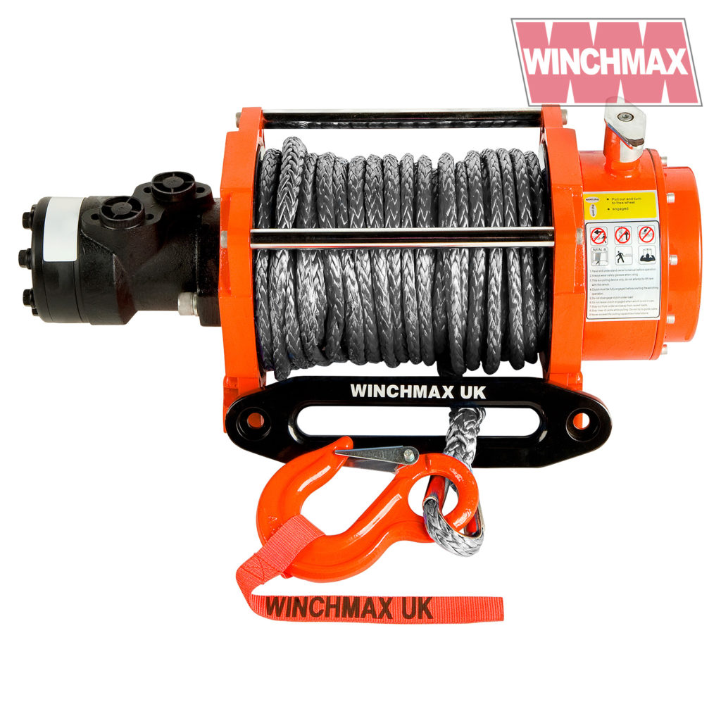 Winchmax 20000lb Hydraulic Winch. Dyneema Rope and Hook