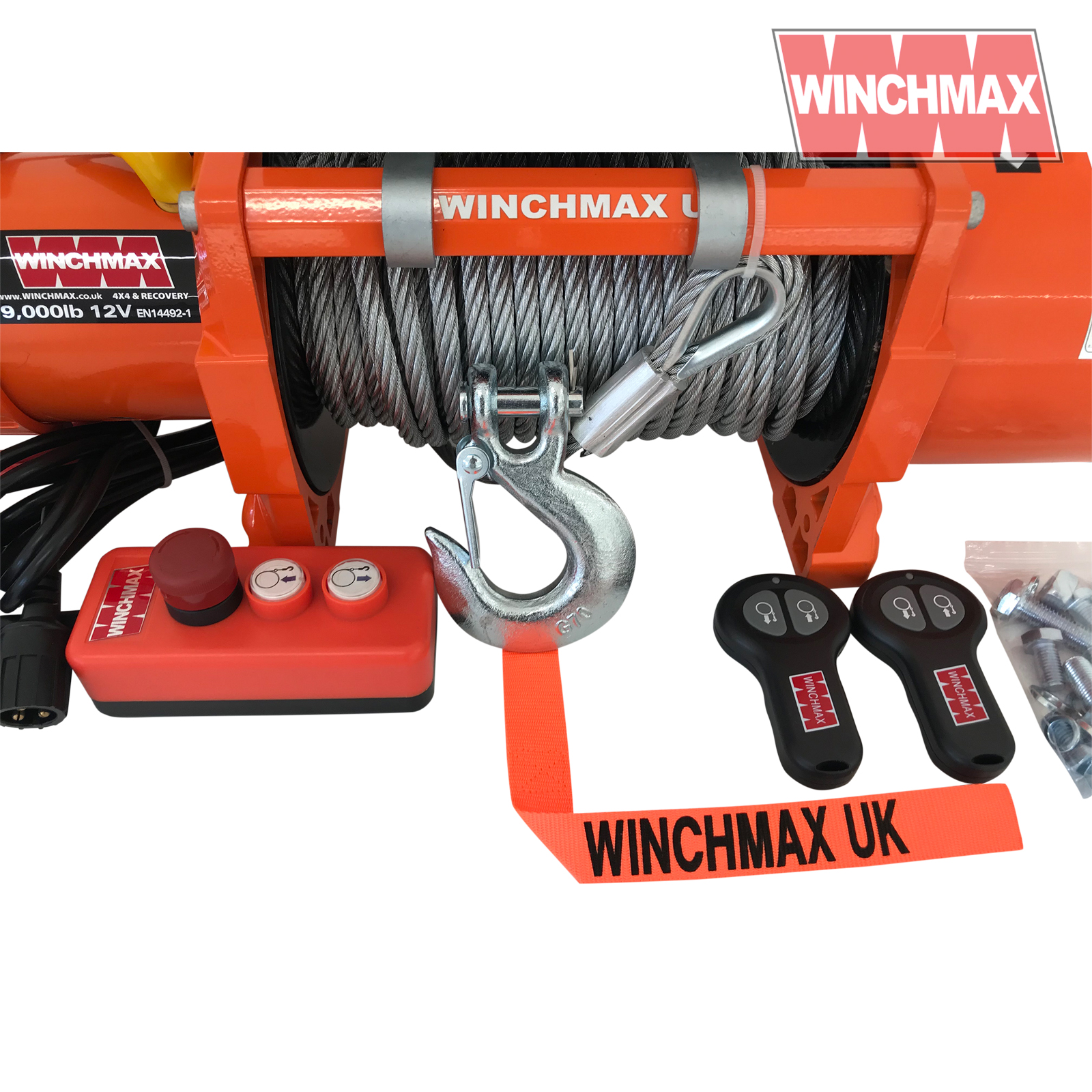 Winchmax 15000lb 12v Winch EN14492 Compliant