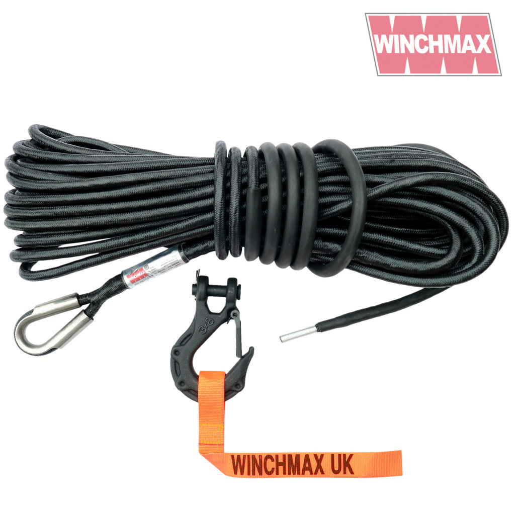 Winchmax Armourline Rope 20m x 10mm Hole Fixing and Tactical Hook