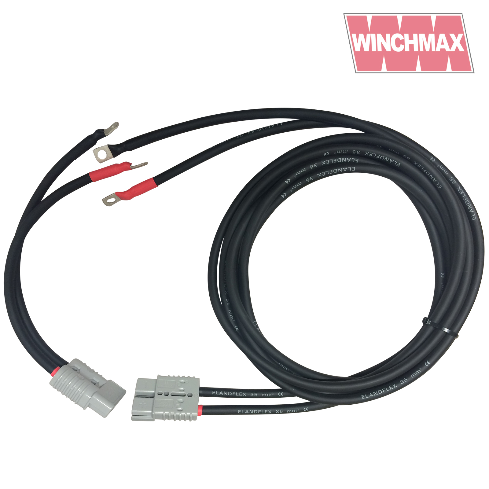 WINCHMAX Winch Battery Extension Cables. 4m x 35mm