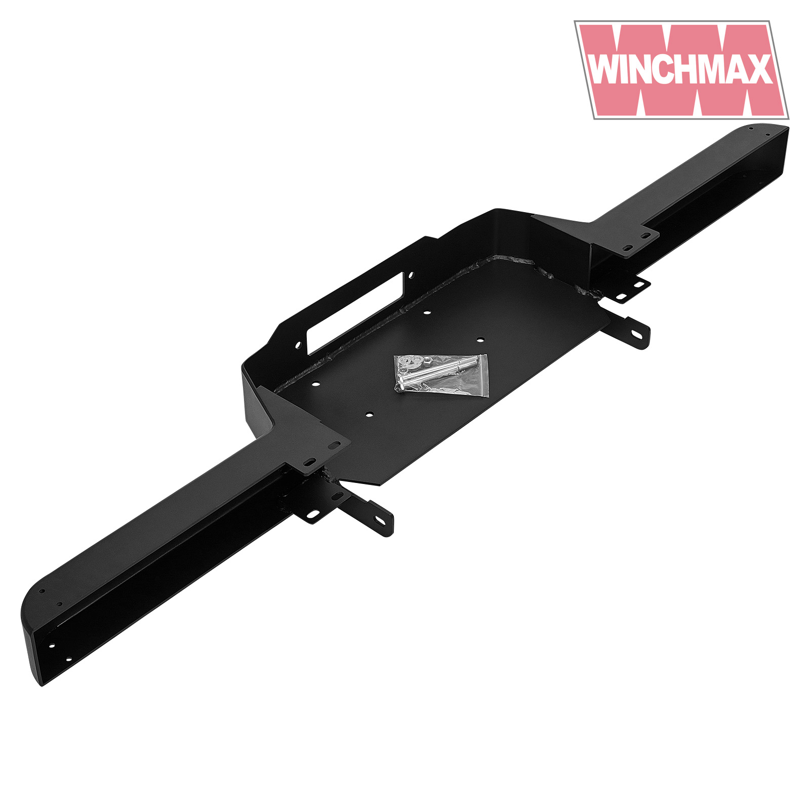 WINCHMAX Winch Bumper. 5mm Thick Powder Coated in Graphite Black.