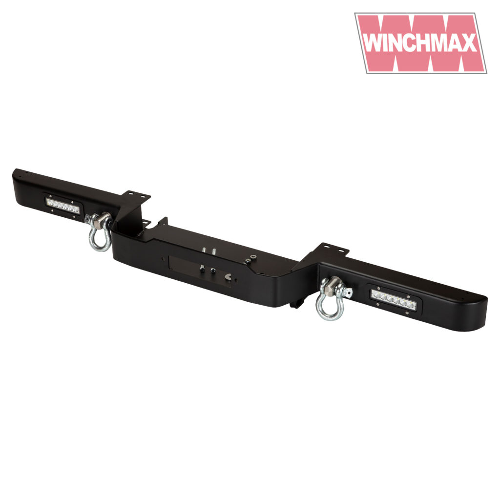 WINCHMAX Defender Winch Bumper. With LED Lights and Heavy-Duty Shackles.