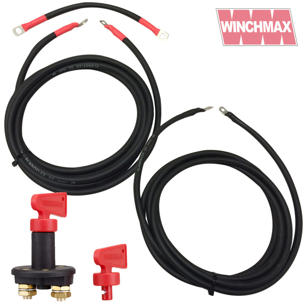 WINCHMAX Winch Battery Extension Cables and Emergency Stop Battery Isolator
