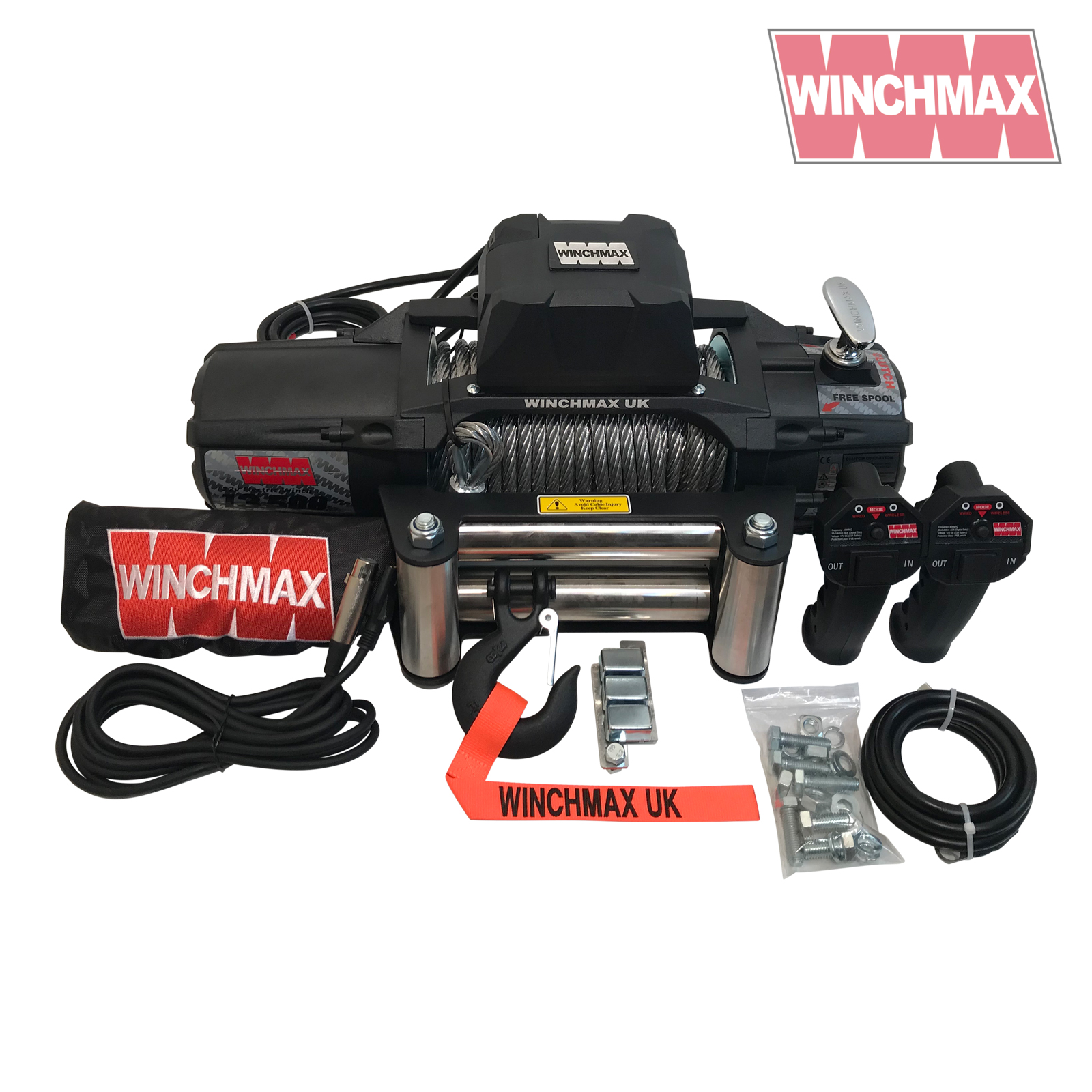 WINCHMAX 13500lb Military Grade Winch with Steel Rope
