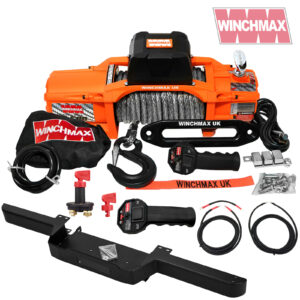 WINCHMAX 13500lb 12v Winch and Defender Bumper