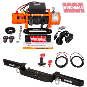Winchmax 13500lb 12v Winch. Armourline Rope. Defender Bumper Mount. Wiring Kit & Isolator