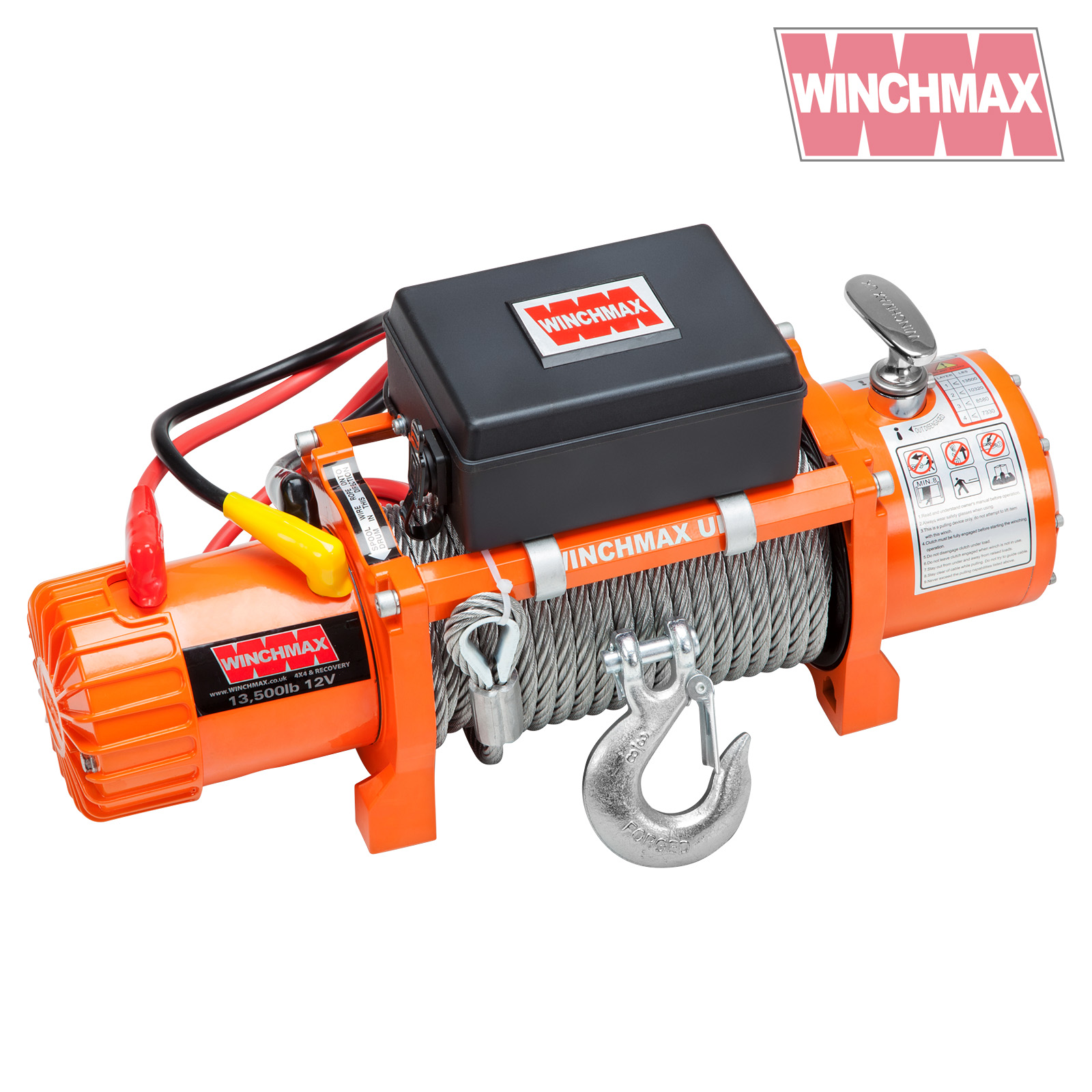 ELECTRIC WINCH 12V 4x4/RECOVERY 13500 lb WINCHMAX BRAND MOUNTING PLATE INC.