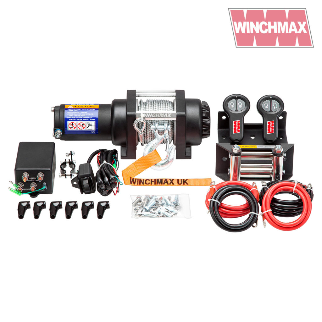 Winchmax 3000lb 12v Military Grade Winch. Wire Rope and Remote Controls