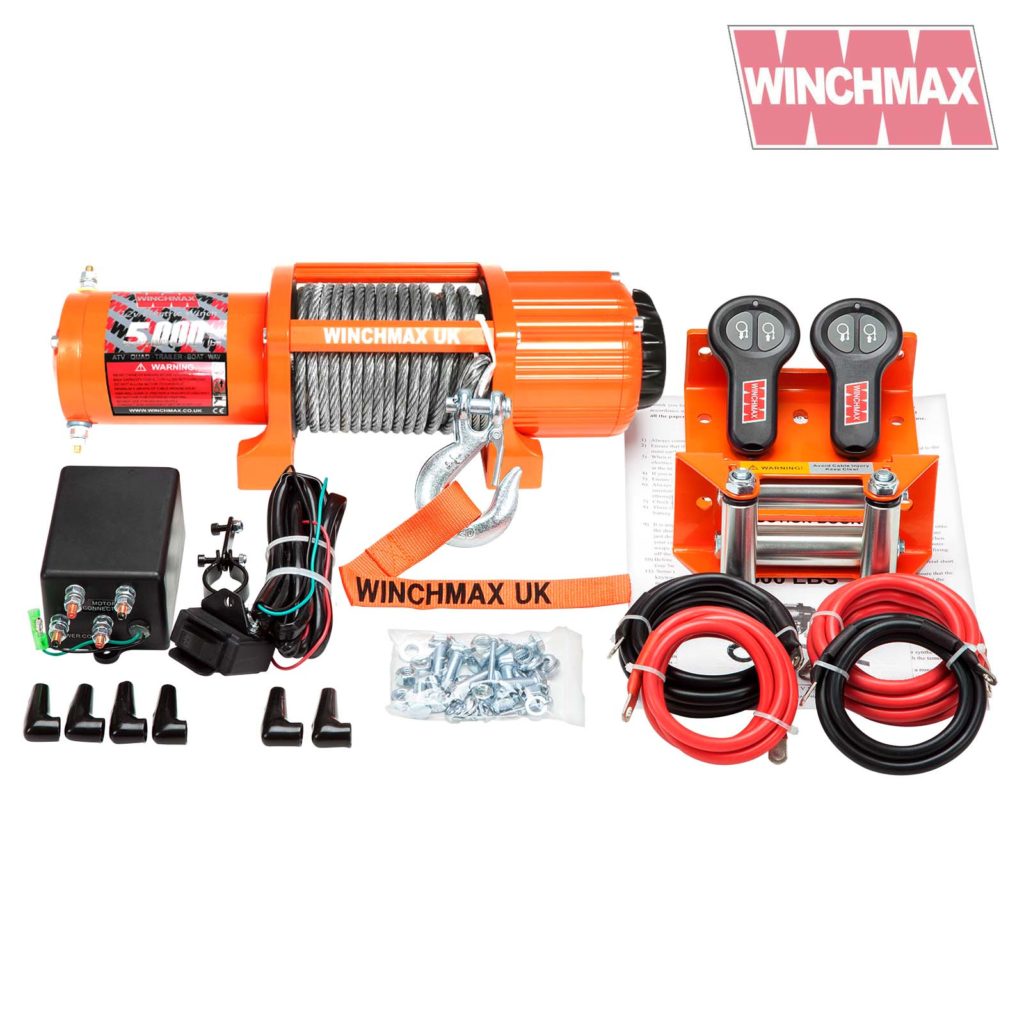 Winchmax 5000lb 12v Winch and Steel Rope