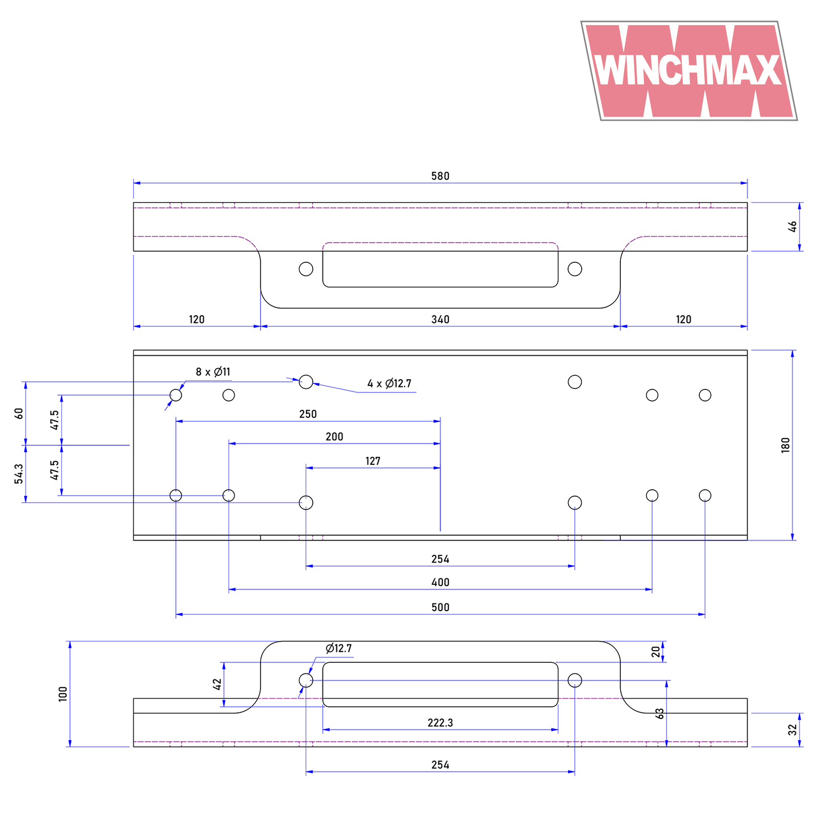 Winchmax WMMP2 Compact Mounting Plate